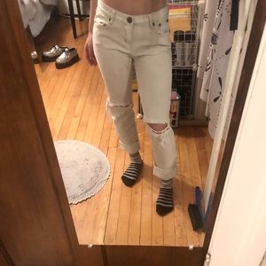 Oneteaspoon ripped white jeans